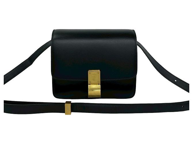 Céline Borsa a tracolla Celine Classic Box in pelle Nero - vista 2