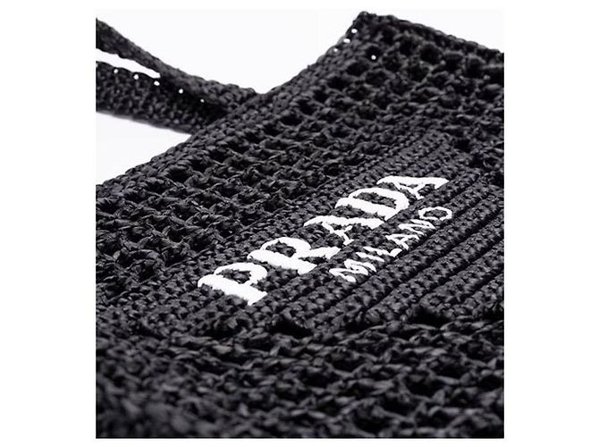 Prada Borsa tote all'uncinetto Nero - vista 4