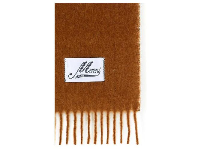 Marni Fringe Detail Blue Brushed Alpaca - view 4
