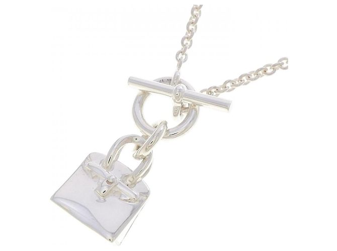 Hermès Collana Amulette Birkin in argento 925 Hermes Metallico - vista 3