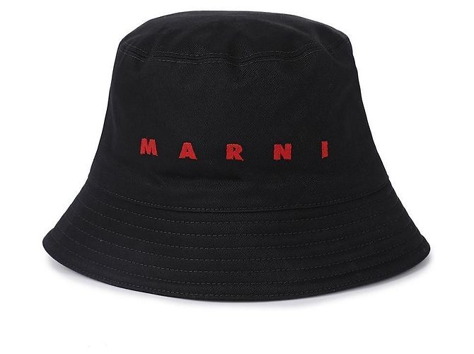 Marni Bucket Hat mit besticktem Logo Schwarz - Ansicht 2