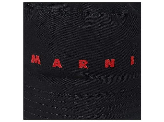 Marni Bucket Hat mit besticktem Logo Schwarz - Ansicht 6
