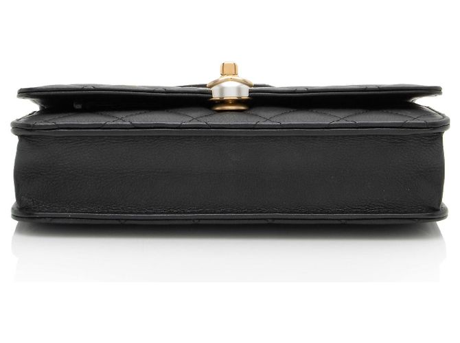 Portafoglio con catena Chanel Lambskin Twist Your Buttons Nero - vista 4