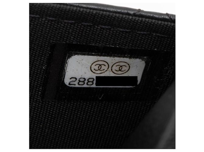 Portafoglio con catena Chanel Lambskin Twist Your Buttons Nero - vista 6