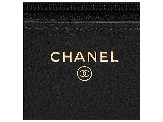 Portafoglio con catena Chanel Lambskin Twist Your Buttons Nero - vista 8