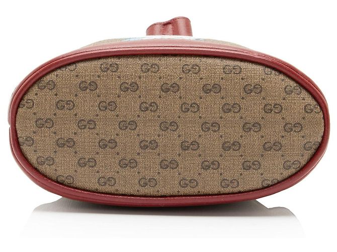 Mini borsa a secchiello in tela Micro GG Gucci x Doraemon Marrone - vista 4