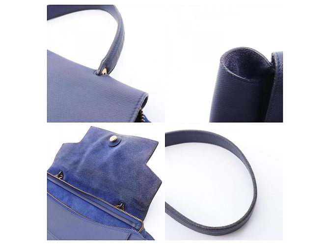 Céline Borsa a mano mini BELT BAG in pelle CELINE Blu - vista 10