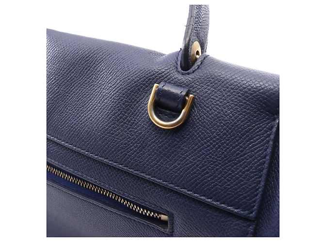 Céline Borsa a mano mini BELT BAG in pelle CELINE Blu - vista 7