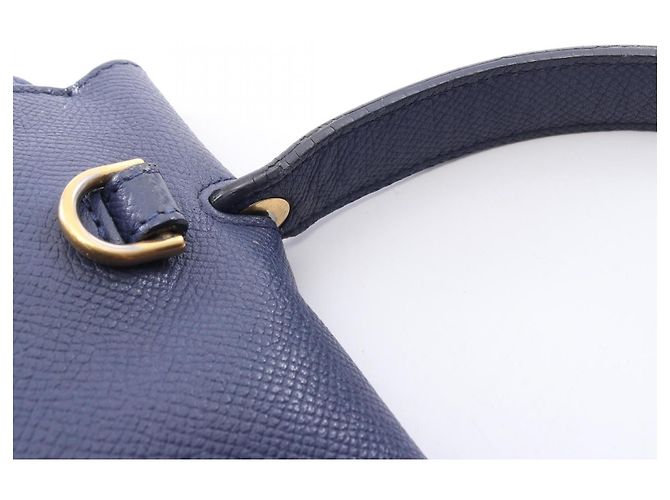 Céline Borsa a mano mini BELT BAG in pelle CELINE Blu - vista 8