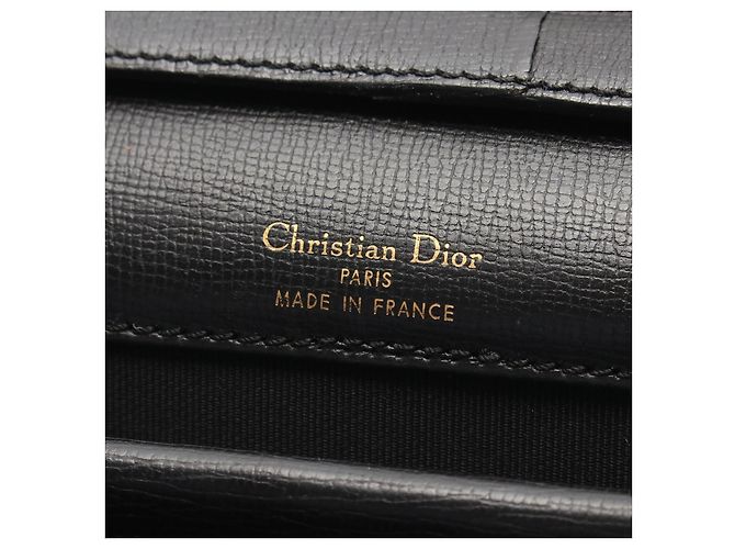 Borsa a tracolla in pelle Christian Dior Nero - vista 4