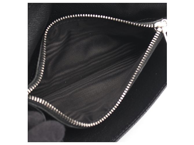 TOD'S Vertical Wallet Leather Long Wallet Black - view 5