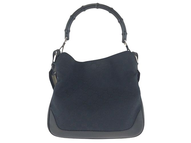 Borsa 2way in tela GG e pelle Gucci Nero - vista 2