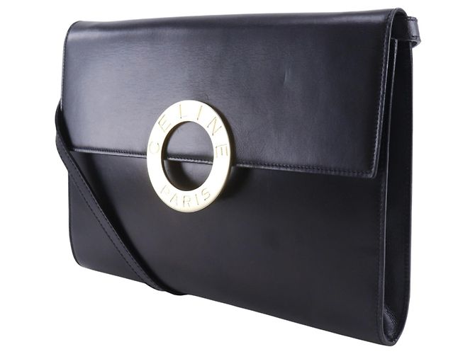 Céline CELINE Borsa a tracolla 2way in pelle di vitello Nero - vista 2