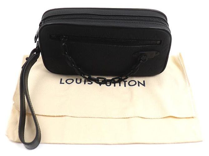 Pochette Volga in pelle Louis Vuitton Nero - vista 6