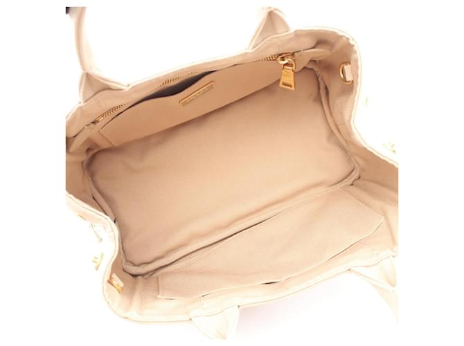 Borsa tote 2way Prada CANAPA Marrone Beige - vista 3