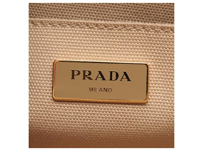 Borsa tote 2way Prada CANAPA Marrone Beige - vista 4