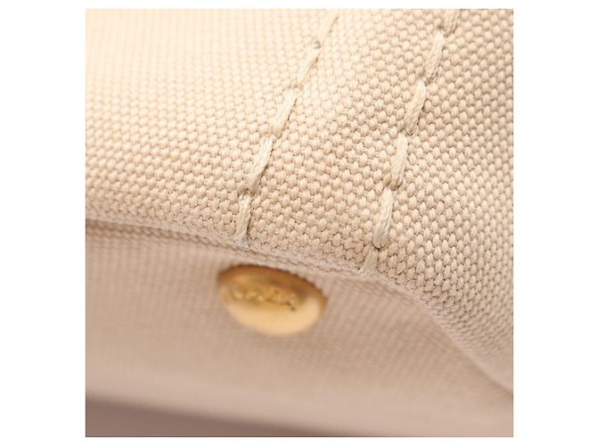 Borsa tote 2way Prada CANAPA Marrone Beige - vista 5