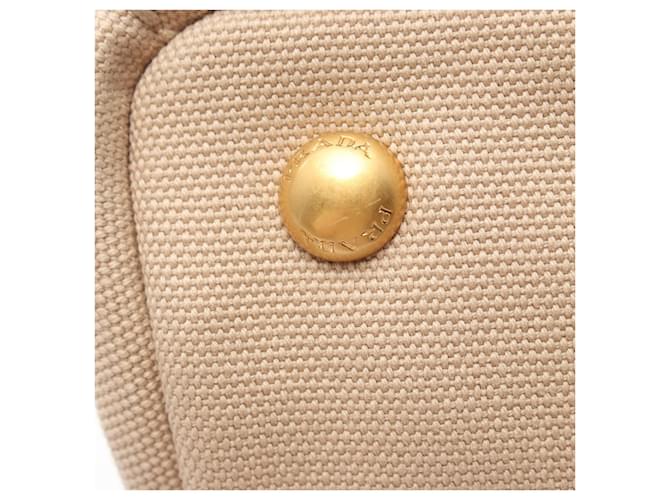 Borsa tote 2way Prada CANAPA Marrone Beige - vista 8