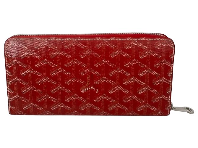 Portafoglio Goyard Matignon GM Goyardine Red Zip Around Clutch - vista 2