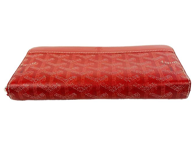 Portafoglio Goyard Matignon GM Goyardine Red Zip Around Clutch - vista 3