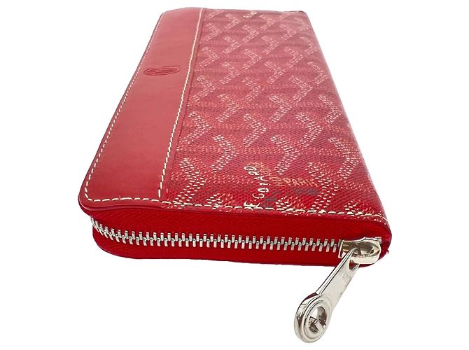 Portafoglio Goyard Matignon GM Goyardine Red Zip Around Clutch - vista 5