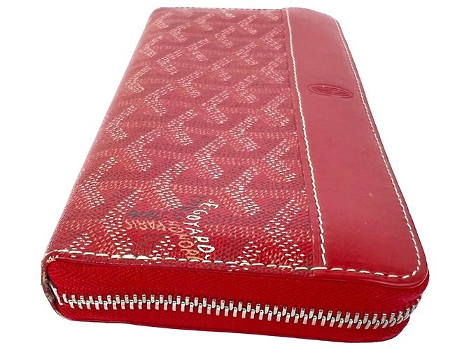 Portafoglio Goyard Matignon GM Goyardine Red Zip Around Clutch - vista 6