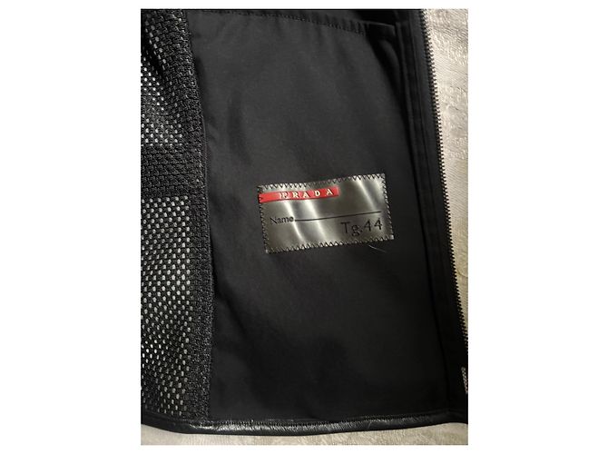 Double Prada Bikerjacke aus Nylon in Schwarz - Ansicht 10