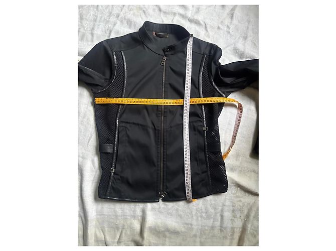 Double Prada Bikerjacke aus Nylon in Schwarz - Ansicht 12