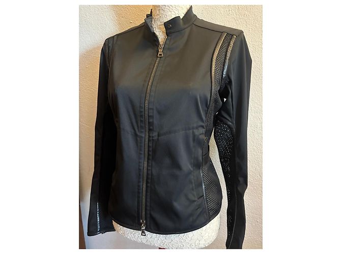 Double Prada Bikerjacke aus Nylon in Schwarz - Ansicht 2