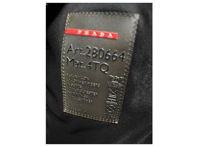 Double Prada Bikerjacke aus Nylon in Schwarz - Ansicht 6