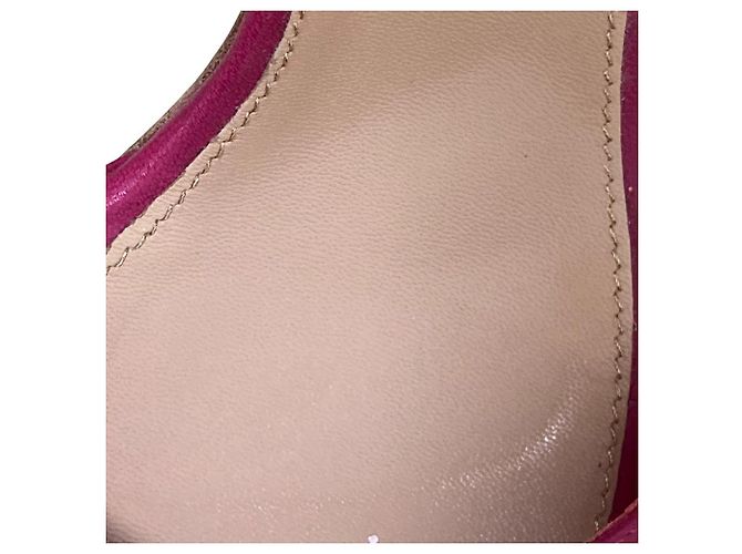 Autre Marque Sergio Rossi Wildleder-Sandaletten mit Absatz Pink - Ansicht 11