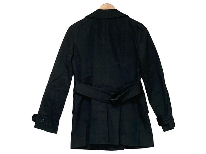 Autre Marque Abrigo cruzado de sarga de algodón J&M Davidson Negro - vista 2