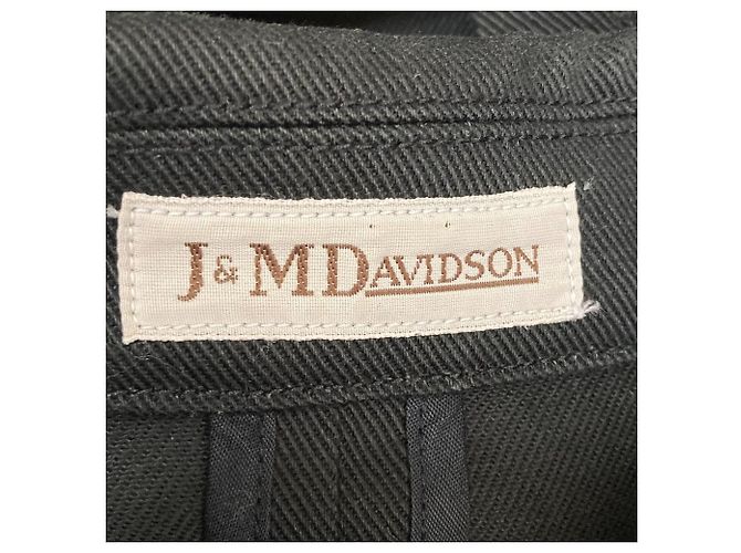 Autre Marque Abrigo cruzado de sarga de algodón J&M Davidson Negro - vista 5