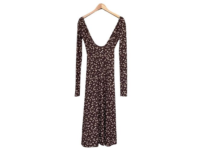 Autre Marque Vestido Snidel Floweprint Castaño - vista 2