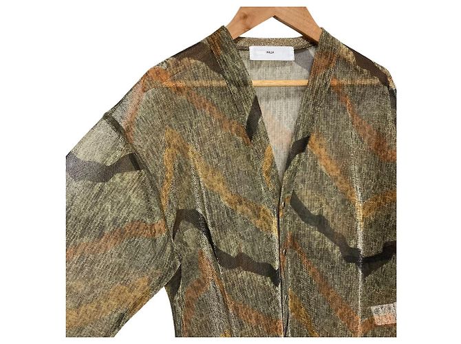 Autre Marque Cárdigan de jersey con estampado Lame TOGA PULLA Verde Caqui - vista 2