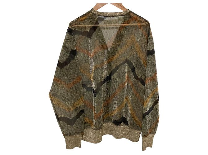 Autre Marque Cárdigan de jersey con estampado Lame TOGA PULLA Verde Caqui - vista 3