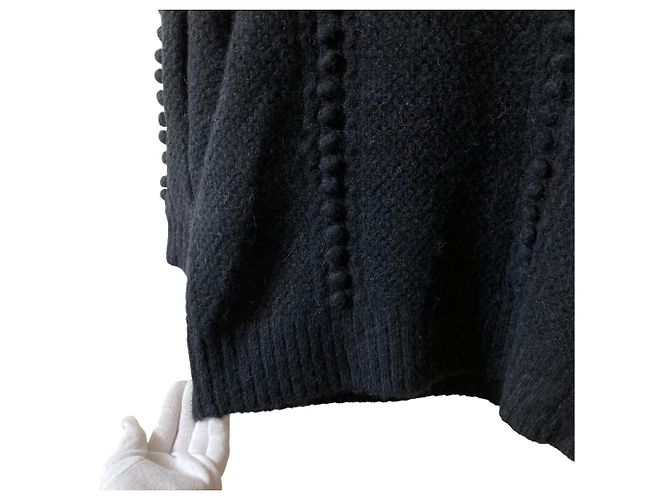 Autre Marque O Pullover de Malha de Manga Curta Preto - vista 4