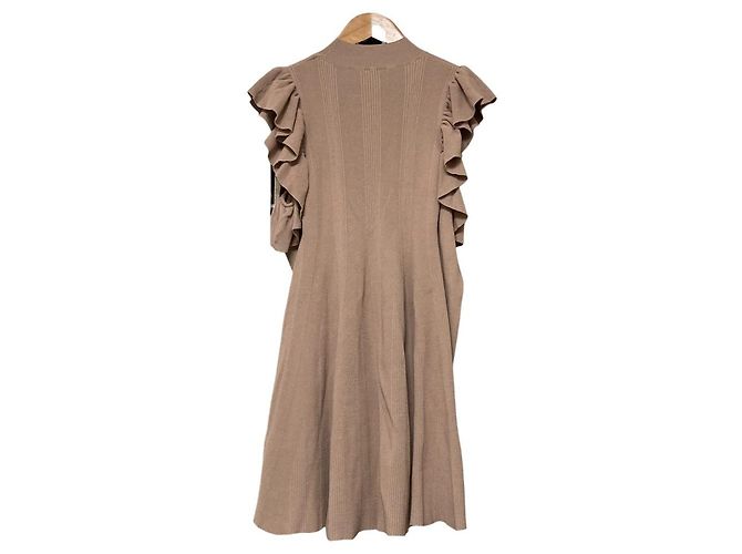 Autre Marque Eimy istoire Strickkleid mit Cut-Shoulder-Detail Pink Beige - Ansicht 2