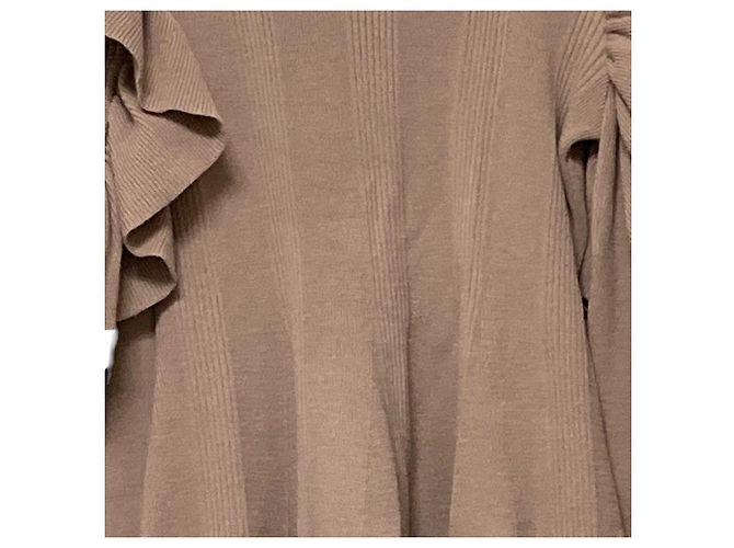 Autre Marque Eimy istoire Strickkleid mit Cut-Shoulder-Detail Pink Beige - Ansicht 3