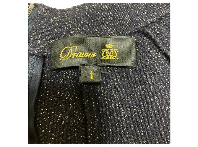 Autre Marque Fransenkleid Drawer Lame Milano Blau Marineblau - Ansicht 7