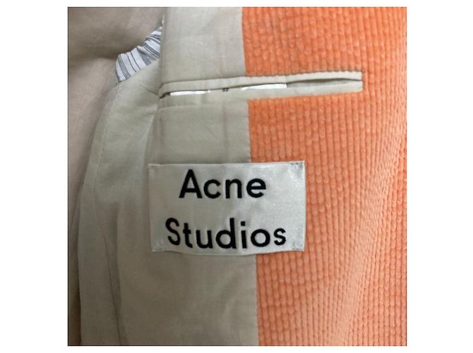 Chaqueta de pana entallada Acne Studios Naranja - vue 6