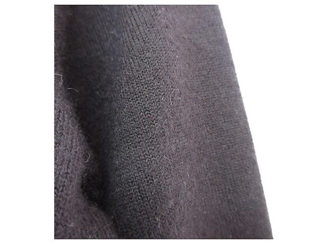 Timeless Chanel Cashmere Rollkragenpullover mit Logo Schwarz - Ansicht 3