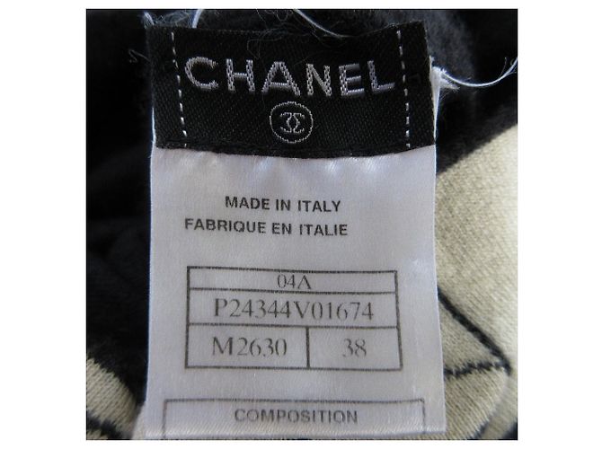 Timeless Chanel Cashmere Rollkragenpullover mit Logo Schwarz - Ansicht 5