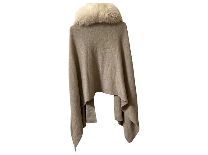 Autre Marque Capa de cachemira y piel de zorro FOXEY Beige - vista 2