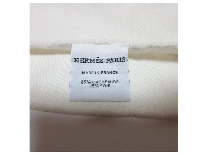 Hermès ETOLE NEW LiBRIS CONFETTIS D'EX-LIBRIS Kaschmir Großer Schal Weiß - Ansicht 5