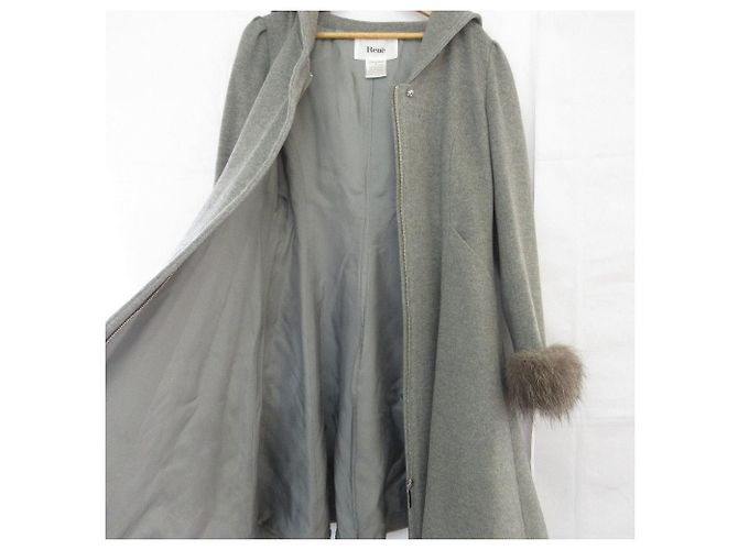 Autre Marque Abrigo Princess de lana de angora y piel de zorro Rene Castaño - vista 5