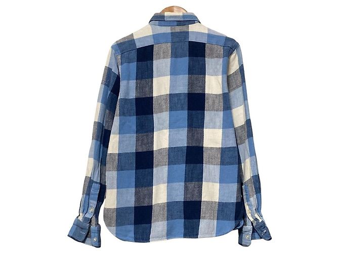 Autre Marque Camicia in flanella FAT TITCH Check Selvedge Blu - vista 2