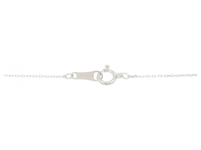 Autre Marque Collana a Fiore con Diamanti in Oro Bianco Au750 Argento - vista 5