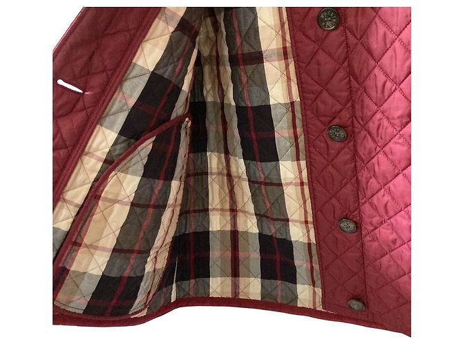 Autre Marque Abrigo acolchado forrado con estampado check Mackintosh Roja - vista 3