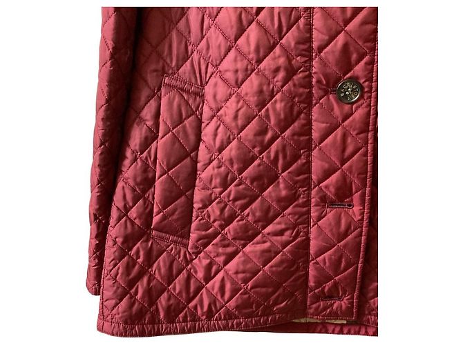 Autre Marque Abrigo acolchado forrado con estampado check Mackintosh Roja - vista 4